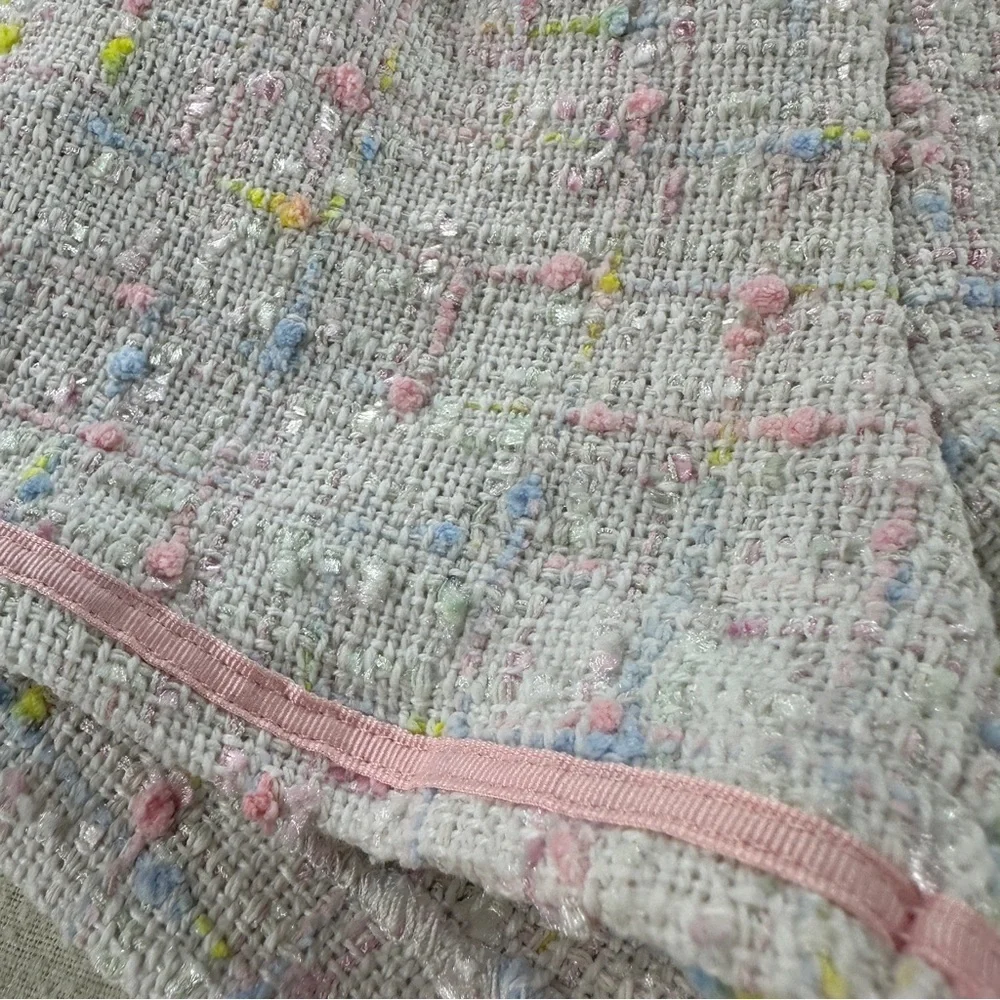 Janie and Jack Boucle Pastel Girl's Shorts Sz 12-18 Mo